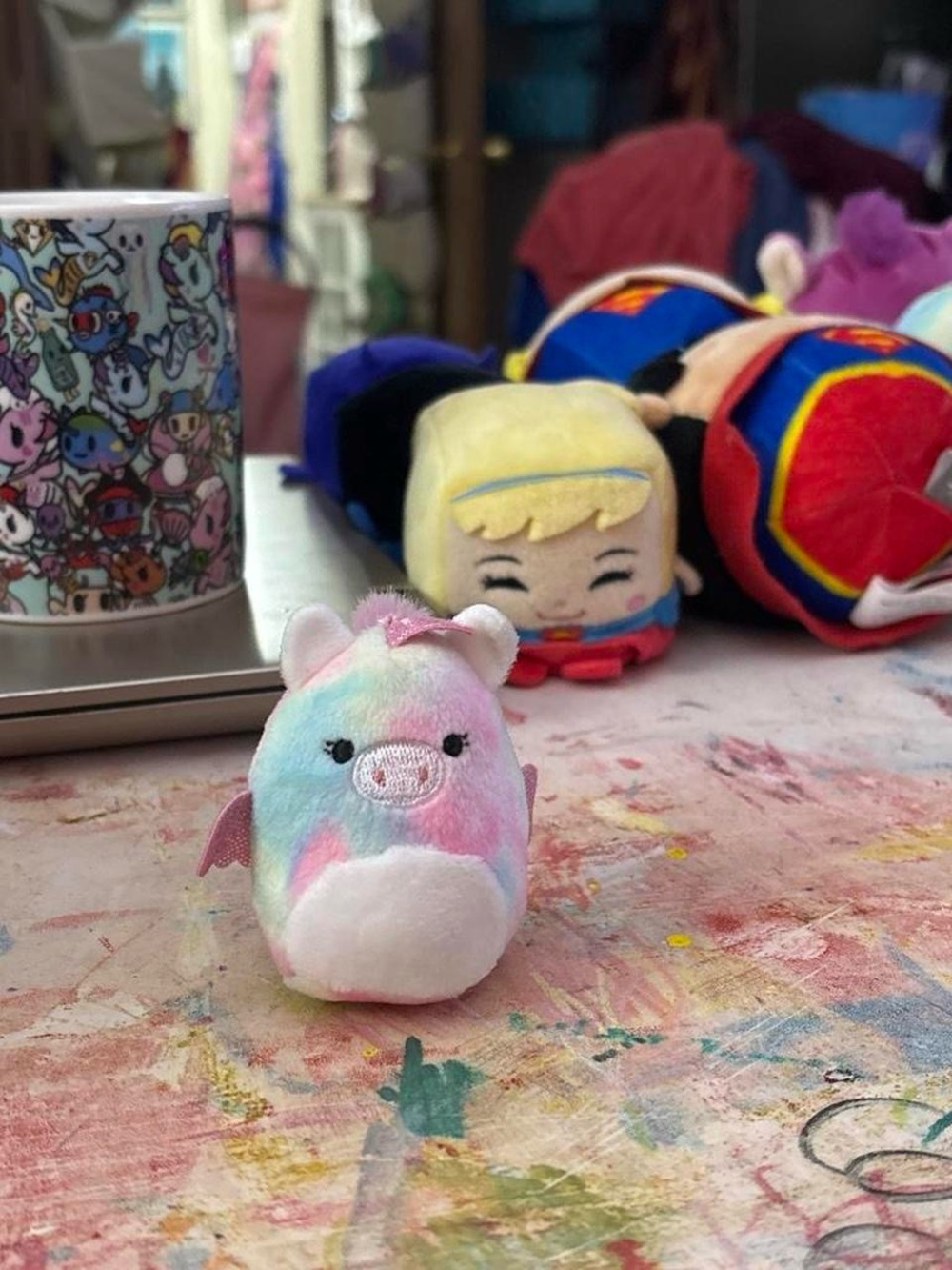 Squishmallows ultra mini Pastel rainbow Unicorn Plush